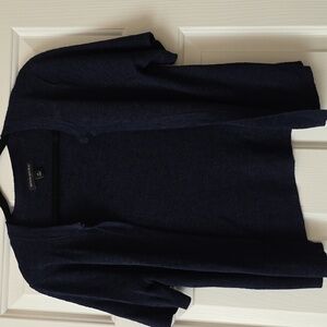 Banana Republic Open Front Dark Blue Knit Cardigan